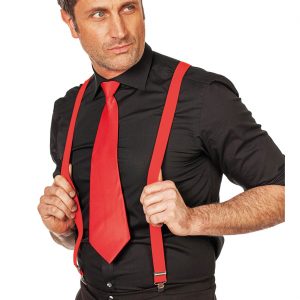 Hosenträger Deluxe einfarbig rot