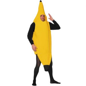 Lebensmittel Banane Kostüm Tunika halblang mit Kapuze Deluxe gelb
