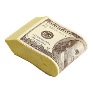 Geld Dollarscheine Deko Accessoire Artikel Bündel flasche Dollarnoten aus Kunststoff grün-grau