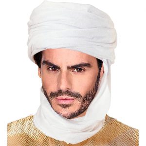 Orientalen Kopftuch Turban Kappe aus traditionellem Stoff weiß