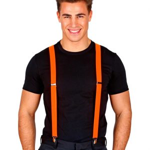 Hosenträger schmal einfarbig neonorange
