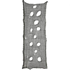 Gruselige Deko Stoffbahn Fetzen Stoff 75x300cm schwarz