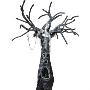 Baum gruselig Deko Standfigur 180x200cm abgestorbener Baum mit Ästen zum Biegen grau-schwarz