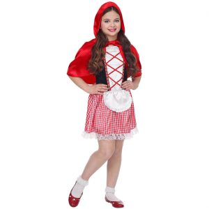 Rotkäppchen Kinderkostüm Kleid kurz Classic rot-weiß