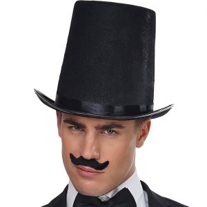 Steampunk / Edelleute Zylinderhut extra hoch aus Filz Classic superhoch schwarz