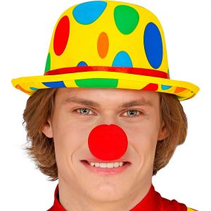 Clown Hut Melone gepunktet gelb-bunt