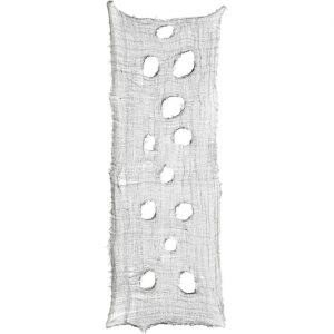 Gruselige Deko Stoffbahn Fetzen Stoff 60x300cm grau