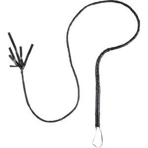 Cowboy Western / Zirkus Peitsche Bullwhip Lederoptik 180cm Classic schwarz