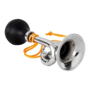 Sport Fan Instrument Hupe mit Band Horn silber-schwarz