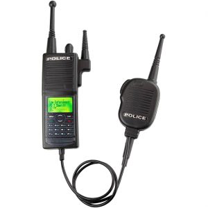 Polizei FBI SWAT Funkgerät Dekoration aus Kunststoff schwarz