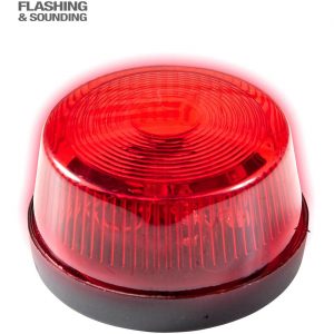 Polizei Feuerwehr Notarzt Warnlicht blinkendes Blaulicht mit Sirene in Rot 7x4cm rot-schwarz