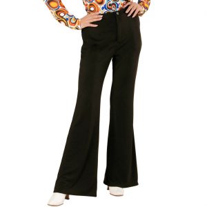 Show Disco Schlaghose lang Damenschnitt schwarz