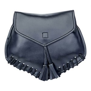 Mittelalterlicher / Vampir Gürtelbeutel mit Schlaufen aus Kunstleder schwarz