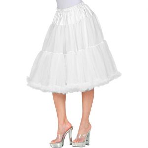 Rock Petticoat halblang aus Tüll Deluxe einfarbig weiß