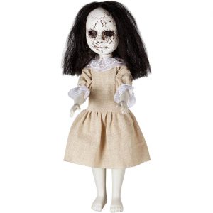 Killerpuppe Deko Standfigur Gruselpuppe 30cm beige-grau