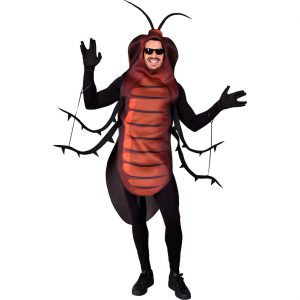 Insekt Kakerlake Kostüm Tunika halblang geformt braun-schwarz