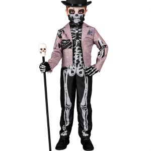 Skelett Gentleman Kinderkostüm Anzug Skelegroom schwarz-grau