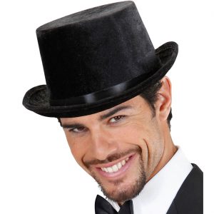 Steampunk / Edelleute Zylinderhut Samt Classic schwarz