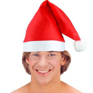 Weihnachtsmann Nikolaus Deko Mütze aus Filz Classic rot-weiß