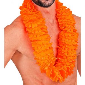 Hawaii / Blumen Halskette Hawaiikette Lei Deluxe orange