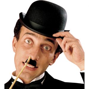 Steampunk / Edelleute Hut Melone aus Filz Classic schwarz