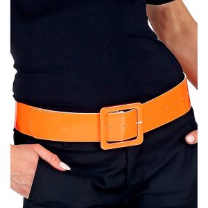 Gürtel Venyl Lack einfarbig neonorange