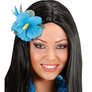 Hawaii / Blumen Haarclip mit Blume tropische Textilblume Hibuscus türkis