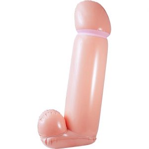 Lustiger Penis JGA Deko Körperteilatrappe aufblasbar Scherzartikel zum Hinstellen oder Umbinden 60cm haut