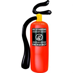 Feuerlöscher Deko Accessoire aufblasbar für Feuerwehrmann Feuerwehrfrau 50cm rot-schwarz