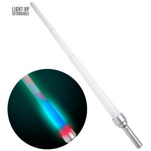 Sternen Krieger Schwert Laserschwert mit Licht Lichtschwert ausziehbar 90cm weiß-bunt