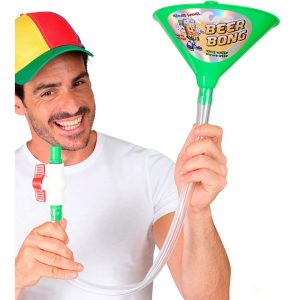 Scherzartikel Deko Accessoire Bier Bong BEER BONG grün-bunt