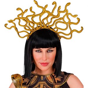 Römerin Griechin Medusa Krone Diadem Haarreif mit Schlangen gold