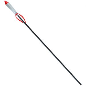 Indianer / Afrikaner Speer auch für Steinzeit oder Mittelalter Lanze 130cm schwarz-silber