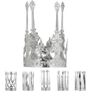 Prinzessin Edeldame Krone Krönchen aus Metall verschiedene Formen silber