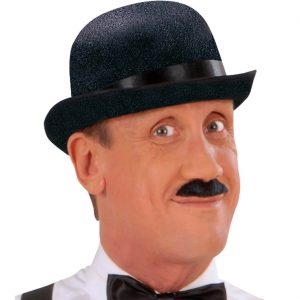 Steampunk / Edelleute Hut Melone aus Filz großer Bowler schwarz