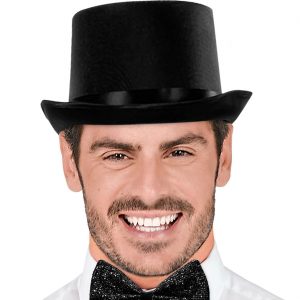 Steampunk / Edelleute Zylinderhut Satin schwarz