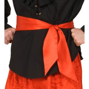 Gürtelschärpe / Stirnband aus Satin als Gürtel am besten 2 zusammenknoten einfarbig rot