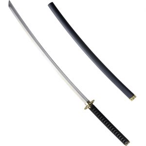 Kombat Ninja Schwert Katana Samuraischwert mit Scheide 60cm silber-schwarz