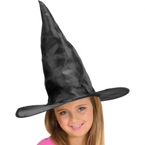 Hexen Zauberer Hexenhut für Kinder Classic super Passform auch zum Nachdekorieren schwarz