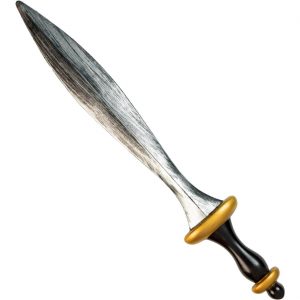 Gladiatoren Spartaner Schwert Antikoptik mit geschwungener Klinge 69cm silber-schwarz
