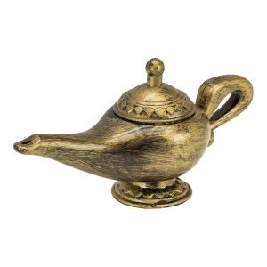Flaschengeist Genie Deko Accessoire Artikel Genielampe Genieflasche Wunderlampe altgold 28cm gold