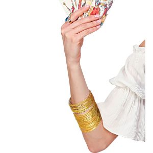 Oriental Gipsy / Piraten Armreifen Set 40 Stück elegant gold