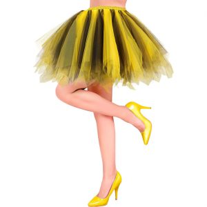 Insekt Biene Rock Petticoat kurz Tutu aus Tüll Zipfelrock schwarz-gelb