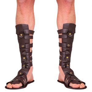 Gladiator Spartaner Herrenschuhe Römersandalen Deluxe braun