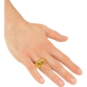 Superstars Pimp Ring wuchtig mit Lochmuster an den Seiten gold