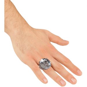 Edelleute Vintage / Gothic Ring mit Stein diverse Formen verstellbar silber-klar