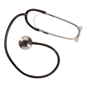 Arzt Stethoskop Deko Accessoire Artikel auch für Krankenschwester Chirurg funktionsfähig schwarz-silber