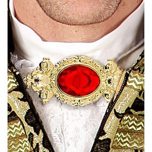 Edelleute Vintage / Gothic Brosche Schließe mit Stein gold-rot