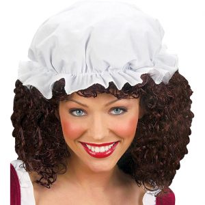 Historisch Bürgerliche Bedienstete Haube oder Badehaube oder Nachtmütze weiß