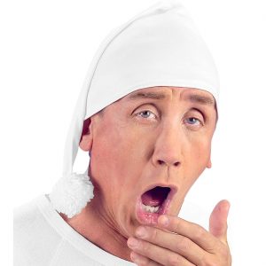Patient Nachtmütze Haube Schlafmütze Zipfelmütze weiß